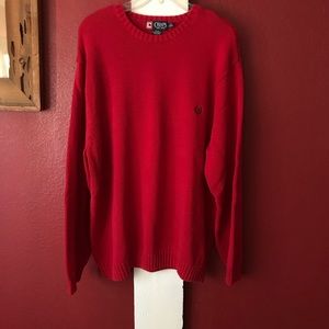 Men’s Chaps Red Sweater Size XL/TG/EG